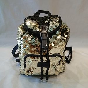Gold Sequin Pink Backpack